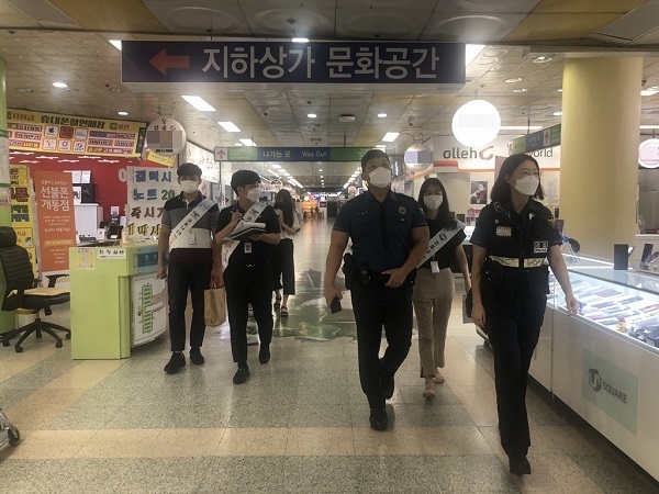 의정부시 마스크 착용 이행실태 합동점검. 사진=의정부시청 제공