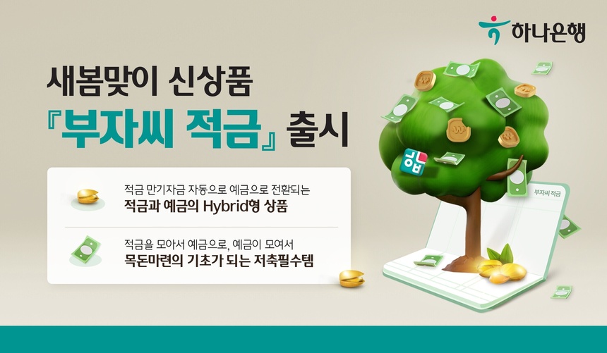 하나은행, 새봄맞이 신상품 ‘부자씨 적금’ 출시